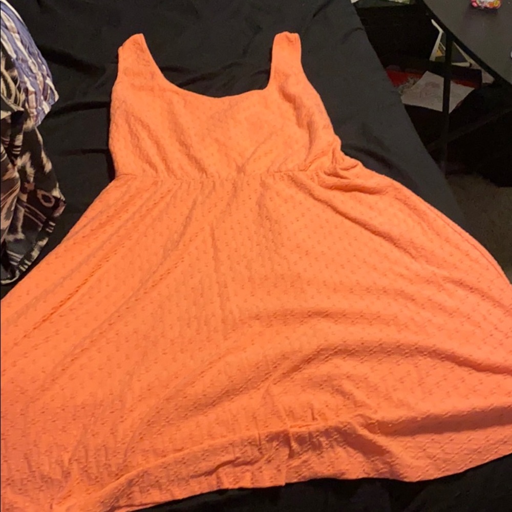 Coral A-line dress